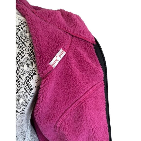 lululemon polartec black & hot pink fleece lined jacket size 6 running dance - Picture 8 of 14